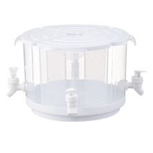 Dispenser di Bevande con Rubinetto Dispenser in Plastica Rimovibile a 360, con Coperchio Antipolvere e Capacità