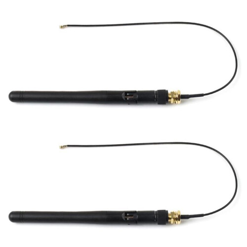 2X Waveshare Compute Module 4 Antenna Kit for Use with Raspberry Pi Compute Module 4, Supports 2.4G/5G