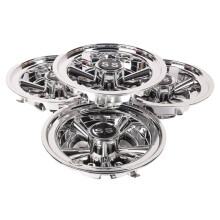 4-Delige Golfkar Ss Naafdop voor Ezgo Club Car Naafdoppen 8-Inch Chroom Verzilverde Wieldoppen