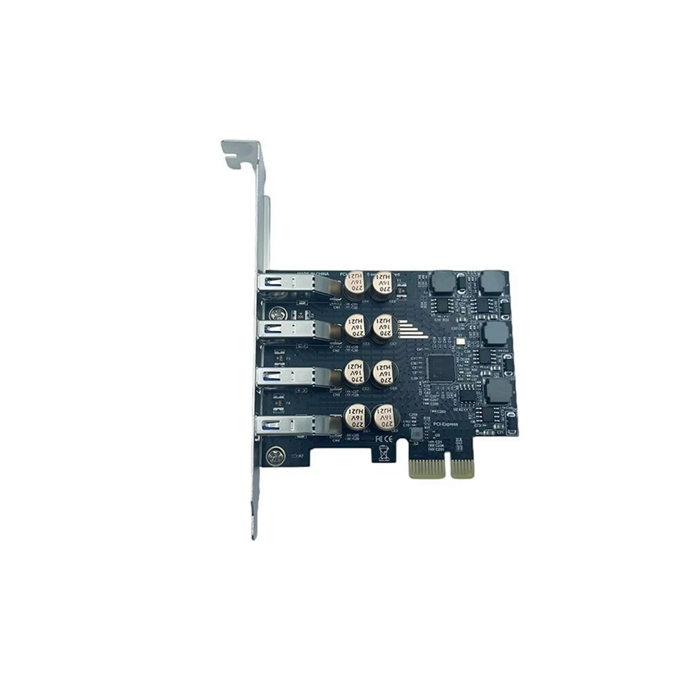 4 Port Usb 3.0 Pcie Expansion Card Riser Pci Express X1 To 4-Port Usb3.0 Adapter 5Gb Usb Hub Controller For Desktop 6033768632644