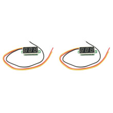 2X Digital Voltmeter 0-100V LED Panel Voltage Meter 3-Digital with 3 Wires Red
