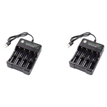 2X 18650 Chargeur de Batterie AU Lithium 4 Emplacements 3.7V Support de Charge USB Intelligent 14500 Chargeur de Lampe de Poche Lumineux