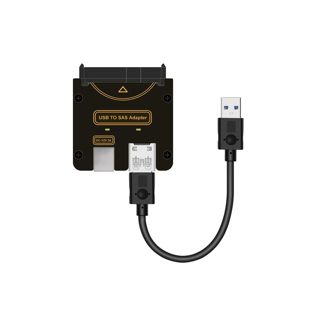 Usb To Sff-8482 Sas 29Pin Adapter Hard Disk Drive 5Gbps Hdd/Ssd Converter With Chipset And Power Port 4711351710444
