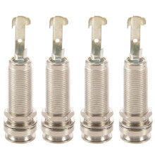 4X Cylinder Clip End Pin Mono Panel Output Jack Socket for Electric Guitar Bass 6.35mm