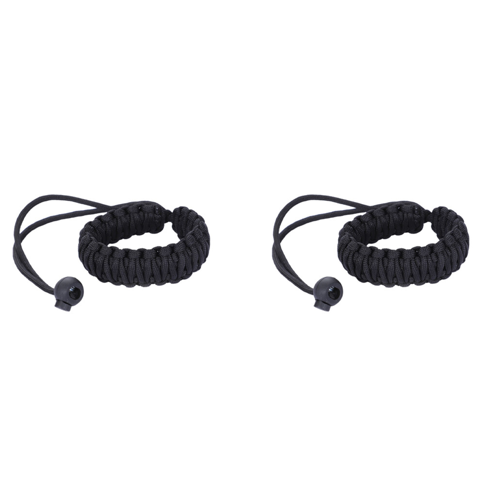 2X Digital Camera Wrist Hand Strap Grip Para Cord Braided Wristband For Slr Dslr Black 4713840233298
