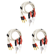 3 Paio di Connettori per Spina A Banana Isolati Cavo Bassa Resistenza  Morsettiere per Sonda Morsetto per Test Terminale Kelvin Nuovo