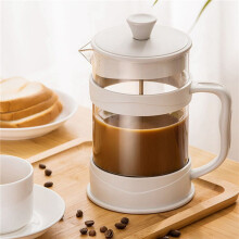 2X French Press Coffee Maker 12 Oz, White Coffee Presses Tea Makers with Borosilicate Glass Cold and Hot Brew Coffee