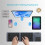 Portable  Wireless Touchpad Keyboard,Tri-Foldable Rechargable Wireless Keyboard for PC Laptop Tablet 7