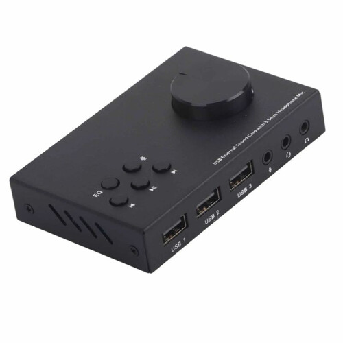 USB Audio Adapter USB Extenrnal Sound Card Stereo 3.5mm Interface Multi Mode Multiple EQ Sound Conversion Audio Adapter 2