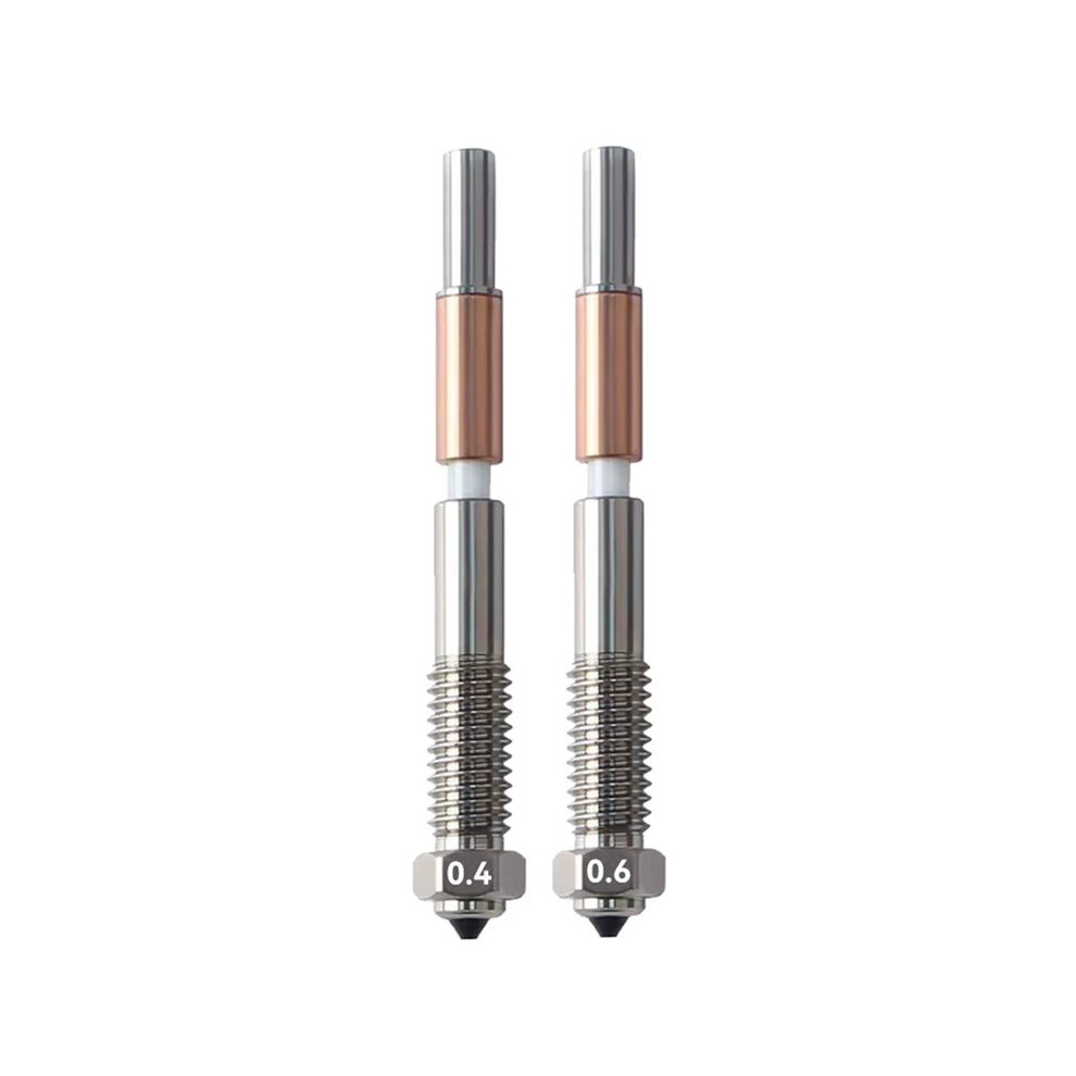 2Pcs For Qidi 4 Bimetal Nozzle Bimetallic Ceramic Insulation Integrated 0.4Mm+0.6Mm Nozzles For Qidi 4 Parts 4711042923863