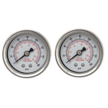 2X Jauge de Régulateur de Pression de Fioul Réglable 0-160 Psi Chrome Argent Universal