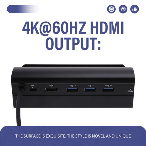 Expansion Dock for  Steamdeck Gaming Handheld with -Compatible 1000Mbps Ethernet Charging USB 3.0 1