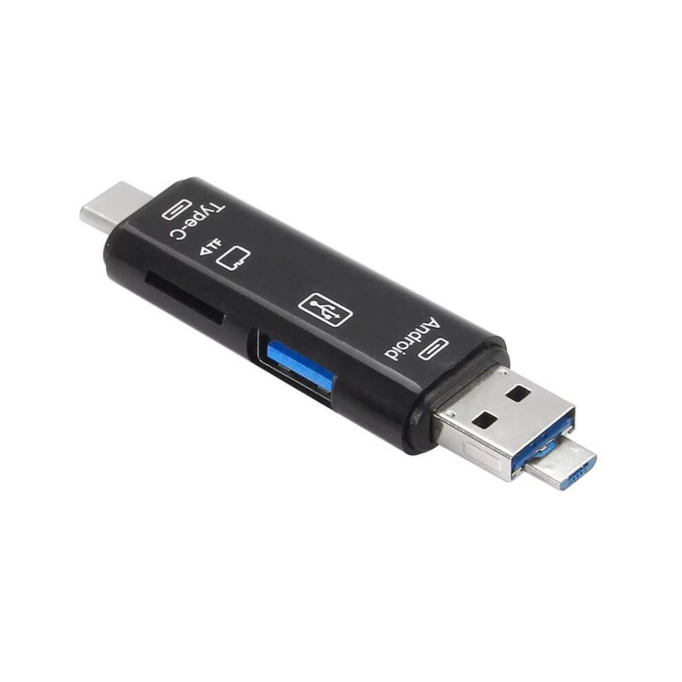 Multifunction Usb 3.0 Type C Usb Micro-Usb Tf Memory Card Reader For Android Computer Dock Otg Type C Adapter Black 6132675159852