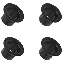 4X Rehausseur de Grosse Caisse En Caoutchouc ABS Rehausseur de Grosse Caisse avec Protecteur de Trou de Port Noir, TĂŞte de Tambour Ă Trou de Micro,