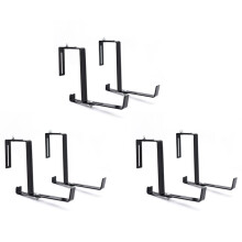 3 Pair Hook Trough Plant Pot Hanging Hooks Rail Balcony Planter Holder Brackets Iron Hooks Height Adjustable Hook -S