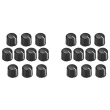 BotõEs de Controle de Potenciômetro de 20 Unidades para Guitarra Elétrica BotõEs de Tom de Volume Preto D Tipo 6 mm