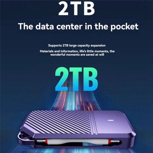 8848-10G Hard Drive Enclosure M.2 NVME Protocol Solid State Hard Drive Box SSD External Box Built-in Type-C Short Cable 2