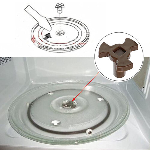 2X Microwave Turntable Coupler,Microwave Oven Roller Guide Support, Microwave Oven Rotary Core Coupling Replacement 1