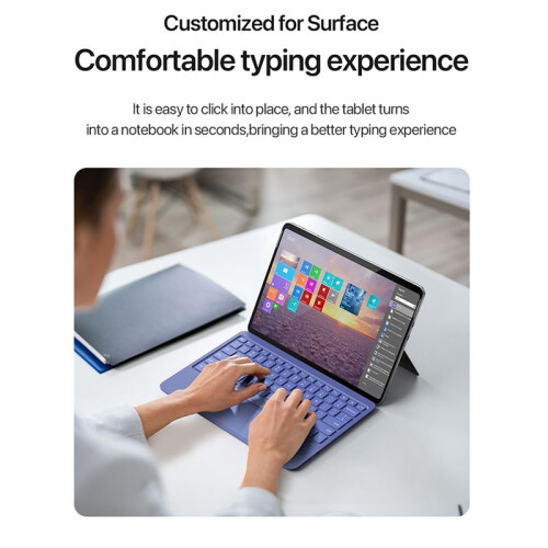 Magnetic  Keyboard for  Surface Pro 12 with RGB Backlit Magnetic Adsorption Bluetooth5.0 Keyboard C 1