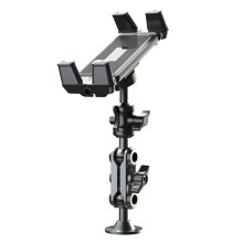 Car Phone Holder Heavy Duty Drill Base Tablet Holder Car Mount Dashboard 360 Adjustable 2-Stage Stand for 4.7-13"