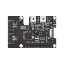 Waveshare for Raspberry Pi 5 PCIe to Expansion Board with EEPROM HAT+ PCIe to 2-CH HAT+ for Raspberry Pi 5