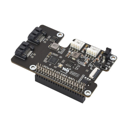 Waveshare for Raspberry Pi 5 PCIe to  Expansion Board with EEPROM HAT+ PCIe to 2-CH  HAT+ for Raspberry Pi 5 1