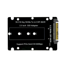 M.2 NVME to U.2 Adapter Card, M Key SSD Expansion PCIE4.0 Gen4 for 2230, 2242, 2260, 2280 Sizes