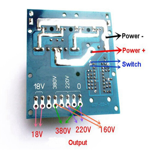 2X  12V do AC 220V 380V 500W Inverter Boost Board Transformator Power Car Converter Module 1