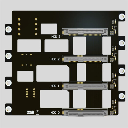 SAS/  Hard Disk Backplane SFF8643 to 4-Bay Hard Drive Backplane 6Gbps for Nas Storage Server HDD Adapter 2