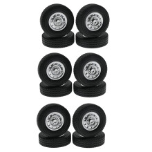 12Pcs Rubber Wheel Tire Tyre for WPL D12 1/16 RC Drift Truck Car Spare Parts Accessories