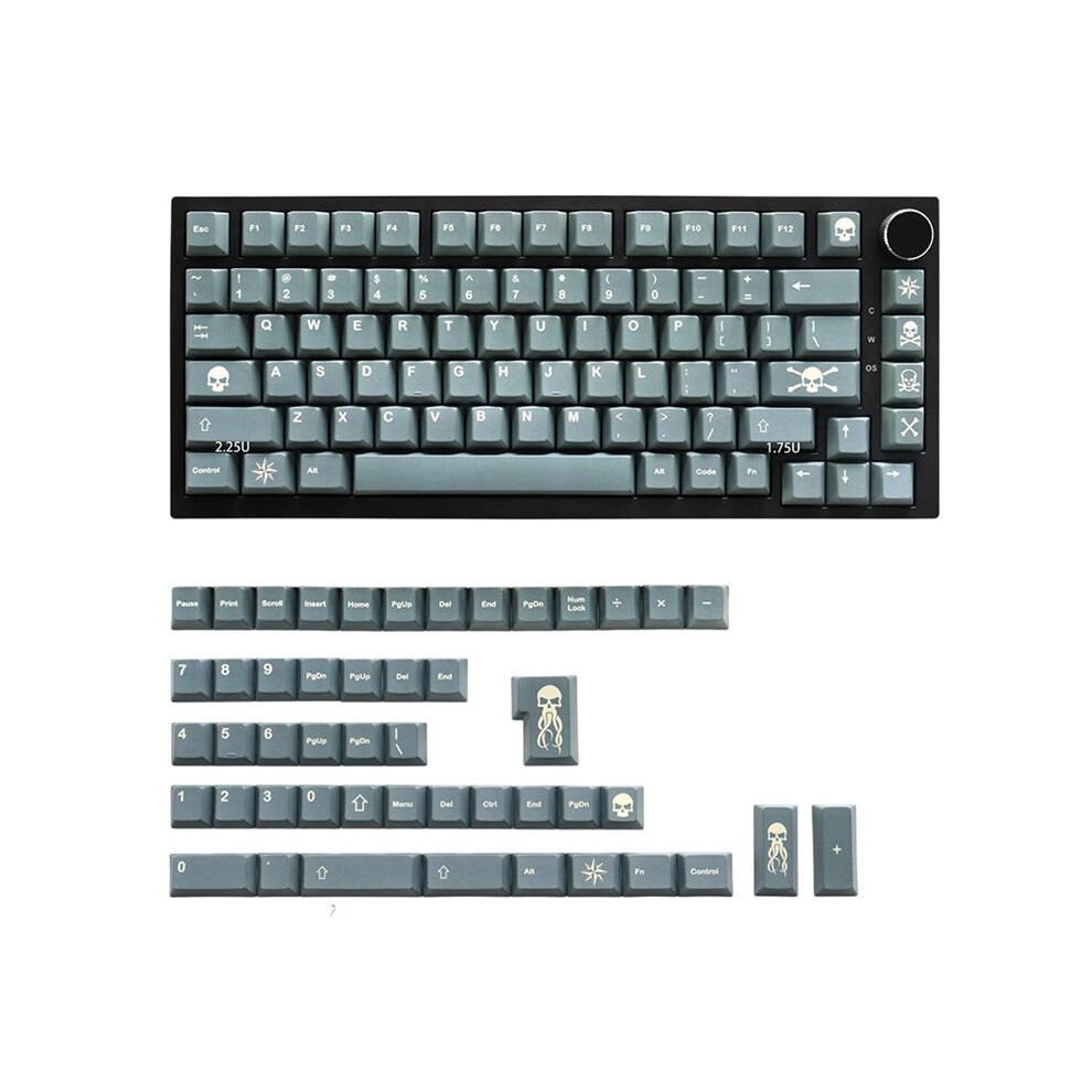 For Gmk Boneyard Keycaps Pbt 130 Keys Profile Keycaps For 61/87/104/108 Mx Mechanical Keyboard 6031282551625