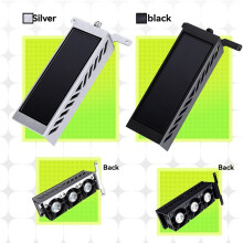 Geheugenkoeler met 4,6 Inch IPS USB Secundair Scherm Metalen Behuizing Computer CPU GPU RAM Monitor Aangepast Scherm Weergave Zilver
