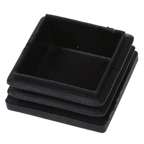 40mm x 40mm Plastic Square Tube Inserts End Blanking Caps Black 60 Pcs 2