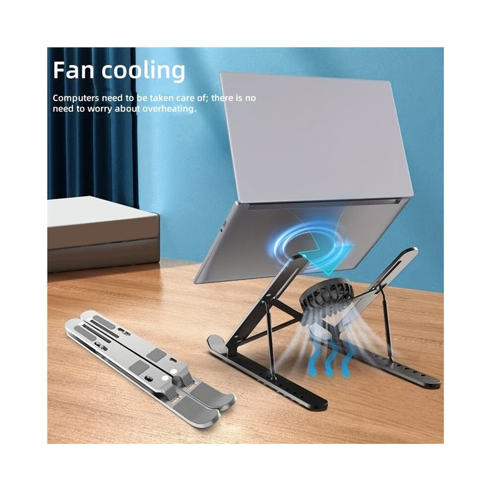 Adjustable Laptop Fan Stand,Durable And Stable Lift Cooling Base,Suitable For 10-17Inch Laptops And Tablets A 6031269426243