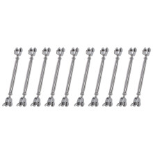 10X 304 Stainless Steel Rigging Screw Closed Body Jaw Jaw Turnbuckle 7/32 inch Thread