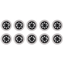10X Black White Plastic Core Foam Shopping Trolley Cartwheel Casters