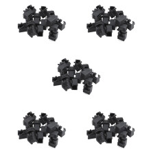 100Pcs RJ45 8P8C Computer Internet Netzwerk PCB Klinkenbuchse Schwarz