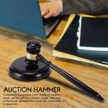 20X Wooden Judge's Gavel Auction Hammer with Sound Block for Attorney Judge Auction Handwork