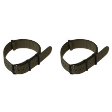 2X Bracelet de Montre de Sport En Plein Air En Tissu de Nylon Vert Armée de 20 mm pour  WEEKENDER WB2034
