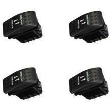 4X 12V 20A Winch in Winch Out Interruptor Basculante -OFF- 7 Pin LED Verde