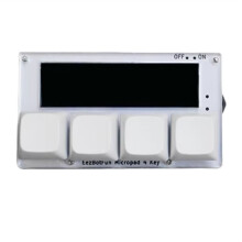Mikropad 4 Tasten - Programmierbares Makro-Tastenfeld mit Farbdisplay, Hotkeys, Anti-Cheat-Unterstützung für Windows (Kabelgebunden)
