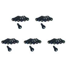 30X Ebony Guitar Bridge Pins,Ebony End Pin,Endpin,Abanlone Dot for Acoustic Guitar Parts Replacement (Black)