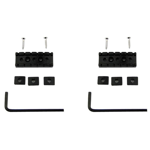 2 set 42mm Guitar Metal String Lock Locking Nut for Electric Guitar Tremolo Double Lock System, Black