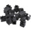 100Pcs RJ45 8P8C Computer Internet Network PCB Jack Socket Black 6