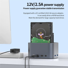 GODO USB 3.0 & Type-C HDD/SSD Docking Station for 2.5/3.5 Inch Drives, LED Indicator - Fast Data Transfer EU PLUG
