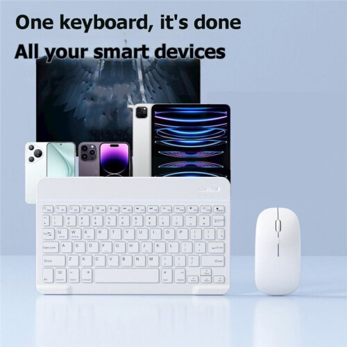 Wireless  Mouse 10.1inch BT Universal Keyboard for IOS Pad 8 10th 9th Phone Tablet Portable for Android B 2