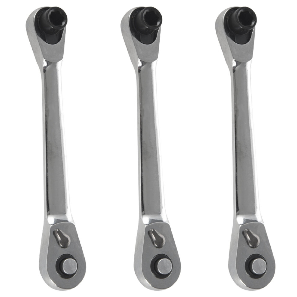 3X Double Fast Ratchet Wrench Ratchet Wrench Bit Fast Socket Wrench Screwdriver Screwdriver Tool 6031965855637
