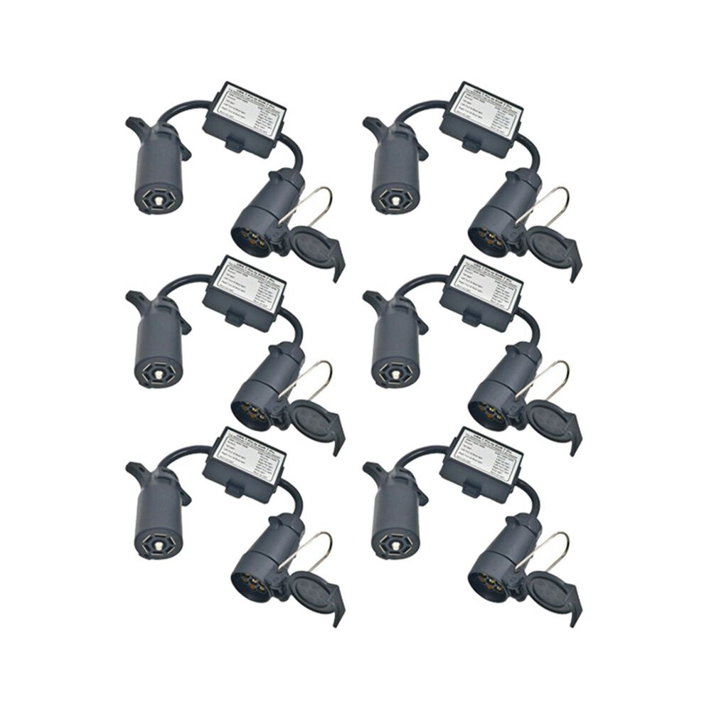 Usa To Eu Trailer Converter Us 7-Way Blade Socket To Eu 7-Pin Round Plug Light 6031475263205