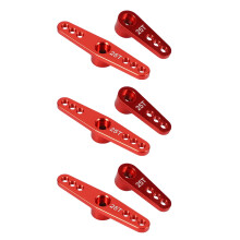 6x 25T Aluminum RC Servo Arm Horn for Futaba Savox Xcore HL HSP HD Power RC Tools,Red