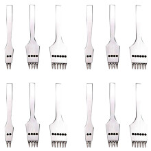 12Pcs 4mm Leather Round Hole Leather Puncher Detachable Seam Punching Chisel Tool/Set